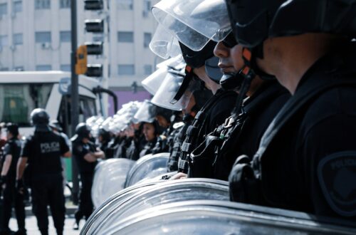 police in riot gear